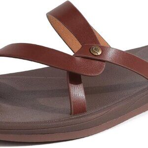 Women's Square Toe Slide Sandals Vegan Leather Rubber Sole Summer Flat Shoes